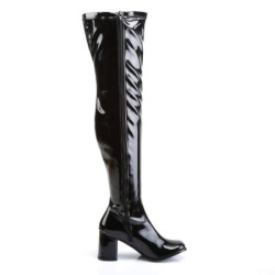 Funtasma GOGO-3000 Black Chunky Thigh High Boots