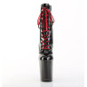 Pleaser XTREME-1020-1 Patent Black-Red Chrome Boots