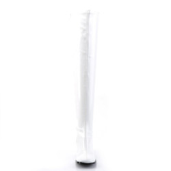 Funtasma GOGO-3000 White Chunky Thigh High Boots