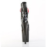 Pleaser XTREME-1020-1 Patent Black-Red Chrome Boots