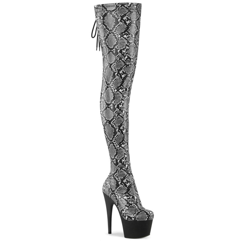 Pleaser ADORE-3008SP-BT Grey Black Snake Print Sale Pleaser ADORE-3008SP-BT Grey Black Snake Print Sale