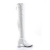 Funtasma GOGO-3000 White Chunky Thigh High Boots