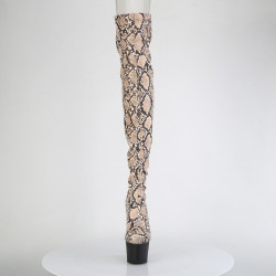 Pleaser ADORE-3008SP-BT Tan Brown Snake Print Black