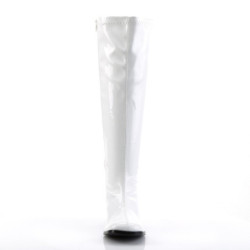 Funtasma GOGO-300WC White Patent Gogo Wide Calf Boots