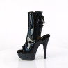 Pleaser BEJEWELED-1018DM-6 Black Hologram Patent Strass