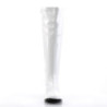 Funtasma GOGO-300WC White Patent Gogo Wide Calf Boots