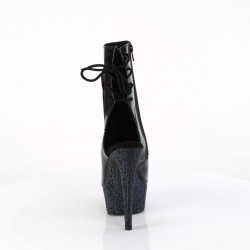 Pleaser BEJEWELED-1018DM-6 Black Hologram Patent Strass