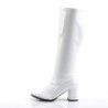 Funtasma GOGO-300WC White Patent Gogo Wide Calf Boots