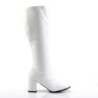 Funtasma GOGO-300WC White Vegan Gogo Wide Calf Boots