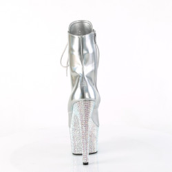 Pleaser BEJEWELED-1020-7 Silver Hologram Patent Strass