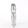 Pleaser BEJEWELED-1020-7 Silver Hologram Patent Strass