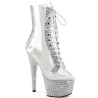 Pleaser BEJEWELED-1021C-2 Transparent Strass Silver