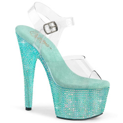 Pleaser BEJEWELED-708RRS Transparent Baby Blue Strass