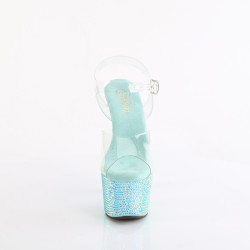 Pleaser BEJEWELED-708RRS Transparent Baby Blue Strass