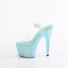 Pleaser BEJEWELED-708RRS Transparent Baby Blue Strass