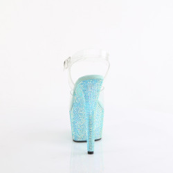 Pleaser BEJEWELED-708RRS Transparent Baby Blue Strass