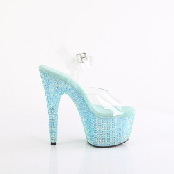 Pleaser BEJEWELED-708RRS Transparent Baby Blue Strass