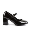 Funtasma GOGO-50 Black Chunky Heeled School Girl Pumps