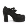 Demonia GOTHIKA-09 Black Lace Punk Lolita Platform Pumps