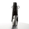 Pleaser DELIGHT-1018RS Black Velvet Pewter Strass Chrom