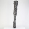 Pleaser DELIGHT-3008SP-BT Grey Black Snake Print Sale