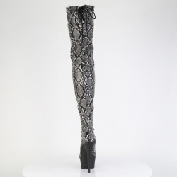 Pleaser DELIGHT-3008SP-BT Grey Black Snake Print Sale