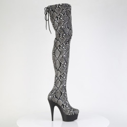 Pleaser DELIGHT-3008SP-BT Grey Black Snake Print Sale