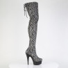 Pleaser DELIGHT-3008SP-BT Grey Black Snake Print Sale