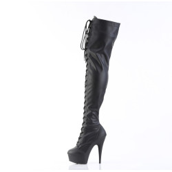 Pleaser DELIGHT-3023 Black Vegan Leather Sale Women
