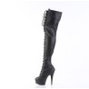 Pleaser DELIGHT-3023 Black Vegan Leather Sale Women