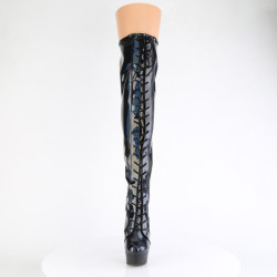 Pleaser DELIGHT-3029 Black Hologram Patent Sale Women