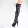 Pleaser DELIGHT-3029 Black Hologram Patent Sale Women