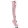 Pleaser DELIGHT-3029 Rose Hologram Patent White Sale
