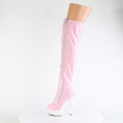 Pleaser DELIGHT-3029 Rose Hologram Patent White Sale