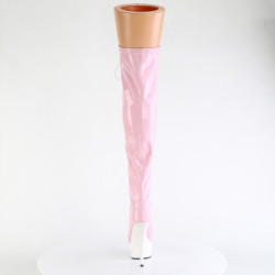 Pleaser DELIGHT-3029 Rose Hologram Patent White Sale