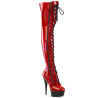 Pleaser DELIGHT-3029 Red Hologram Patent Black Sale