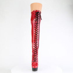 Pleaser DELIGHT-3029 Red Hologram Patent Black Sale