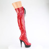 Pleaser DELIGHT-3029 Red Hologram Patent Black Sale