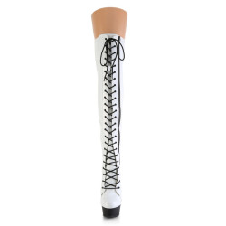 Pleaser DELIGHT-3029 White Hologram Patent Black Sale