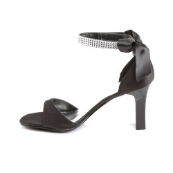 Pleaser Pink Label ROMANCE-372 Black Satin Sale Women