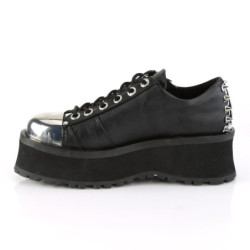 Demonia GRAVEDIGGER-04 Black Vegan Platform Men Shoes