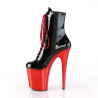 Pleaser FLAMINGO-1020 Black Patent Red Chrome Sale Women