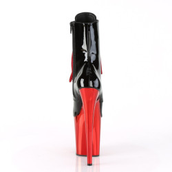 Pleaser FLAMINGO-1020 Black Patent Red Chrome Sale Women
