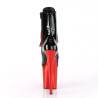 Pleaser FLAMINGO-1020 Black Patent Red Chrome Sale Women