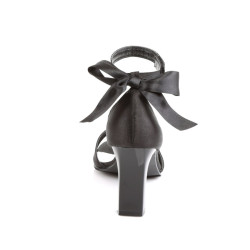 Pleaser Pink Label ROMANCE-372 Black Satin Sale Women