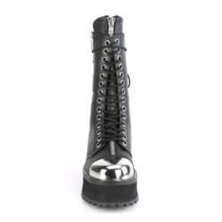Demonia GRAVEDIGGER-14 Black Vegan Platform Men Boots