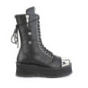 Pleaser FLAMINGO-1020 Black Patent Silver Chrome Sale