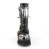 Pleaser FLAMINGO-1020 Black Patent Silver Chrome Sale