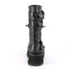 Pleaser FLAMINGO-1020 Black Patent Silver Chrome Sale