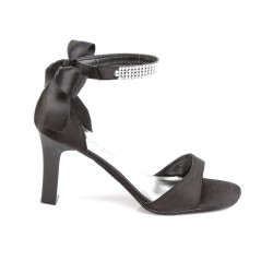 Pleaser Pink Label ROMANCE-372 Black Satin Sale Women